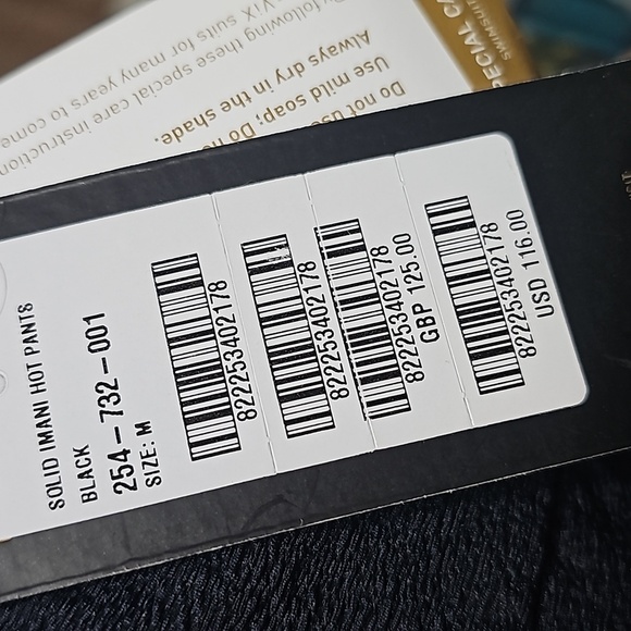 ViX Paula Hermanny Button Swim Bottoms Black Imani Size Medium NWT - Picture 4 of 7